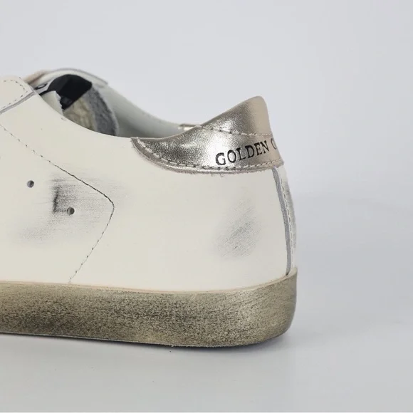 Golden Goose Cream and Silver Sneakers - Picture 3 of 9